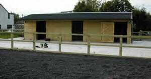 purpose-built horse yard with shelter